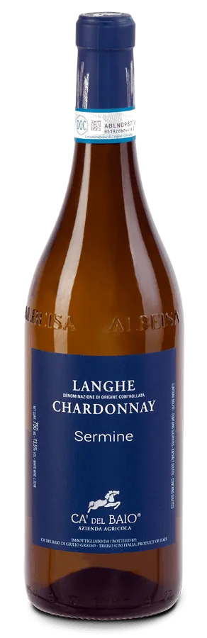Chardonnay Langhe Sermine von Ca' del Baio - Flasche Weisswein aus dem Piemont