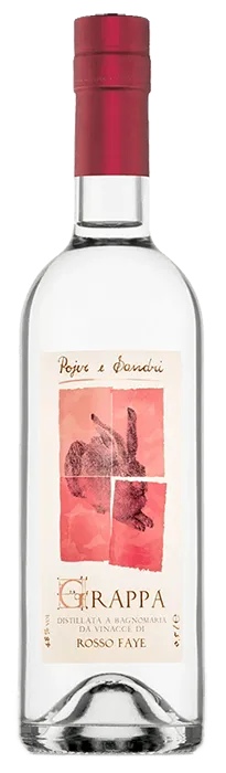 Grappa di Rosso Faye von Pojer & Sandri - Flasche Grappa aus dem Südtirol