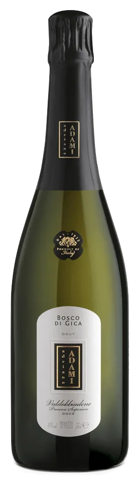 Bosco di Gica Brut Valdobbiadene Prosecco Superiore von Adami - Flasche Schaumwein aus Venetien