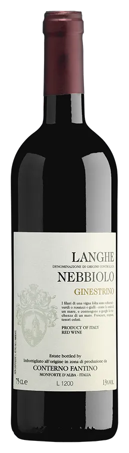 Nebbiolo Langhe Ginestrino von Conterno Fantino - Flasche Rotwein Biologisch aus dem Piemont