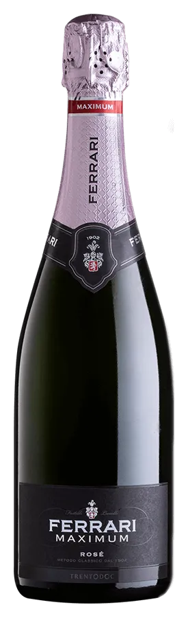 Ferrari Maximum Rosé brut von Ferrari Trento - Flasche Schaumwein aus dem Trentino