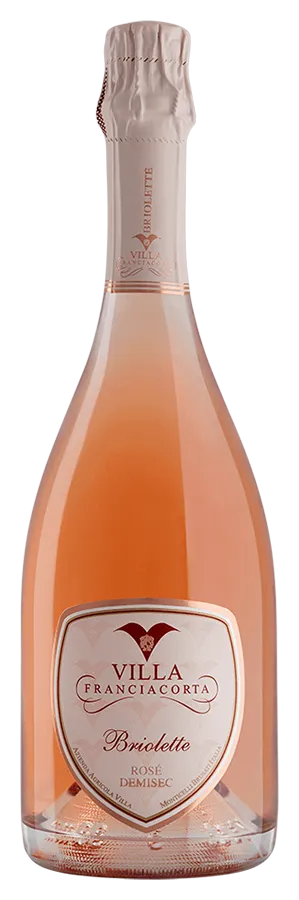 Briolette Rosé Demi-sec von Villa Franciacorta - Flasche Schaumwein aus der Lombardei