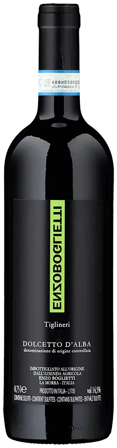 Dolcetto d'Alba Tiglineri von Enzo Boglietti - Flasche Rotwein Biologisch aus dem Piemont