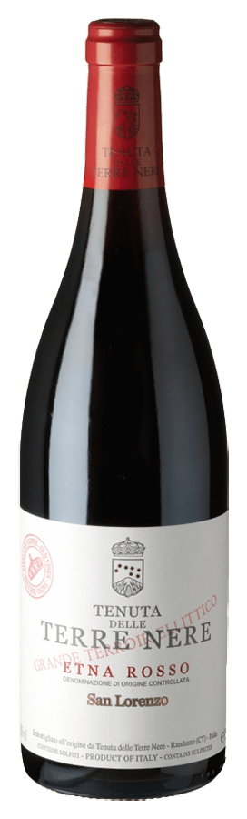 San Lorenzo, Etna Rosso von Tenuta Terre Nere - Flasche Rotwein aus Sizilien