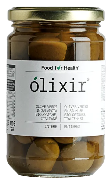 Grüne Oliven ganz von olixir (FoodforHealth) - Ganze Tafeloliven aus Italien BIO