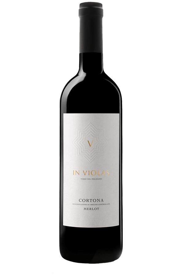 Merlot Cortona in Violas von Poliziano - Flasche Rotwein Biologisch aus der Toskana