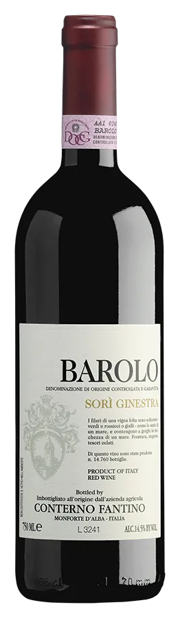 Barolo Ginestra 'Vigna Sorì Ginestra' von Conterno Fantino - Flasche Rotwein aus dem Piemont