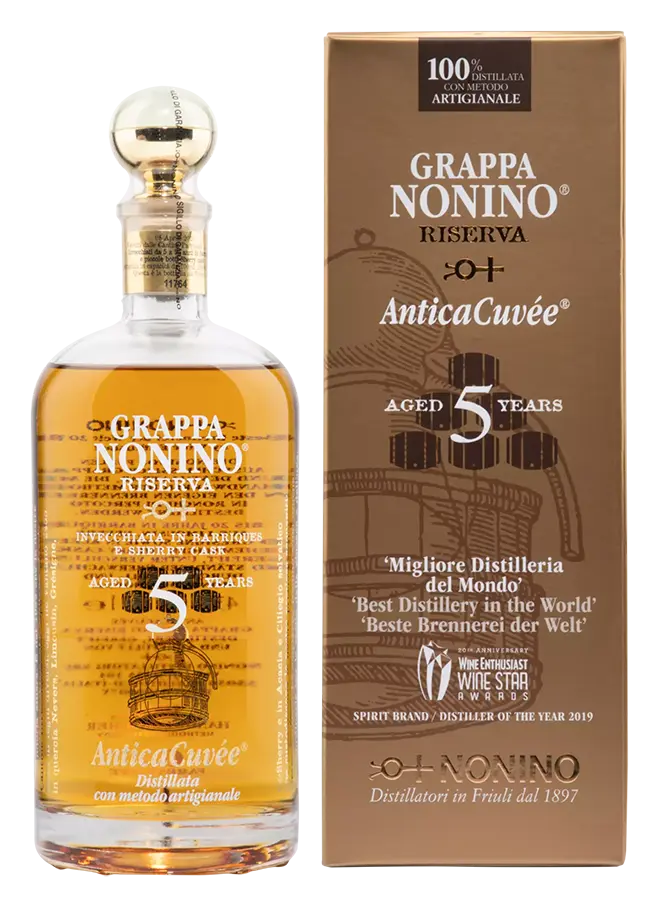 Grappa «Riserva Antica Cuvée 5 Years» von Nonino - Flasche Grappa aus dem Friaul