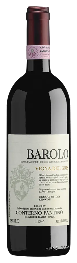 Barolo Vigna del Gris von Conterno Fantino - Flasche Rotwein aus dem Piemont