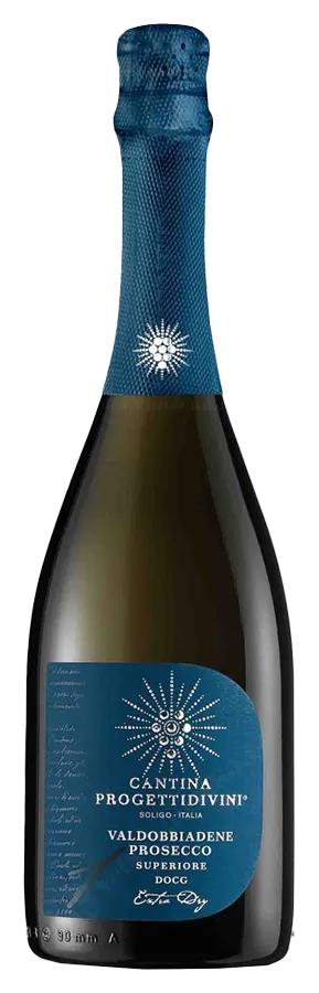 Prosecco di Valdobbiadene Superiore UNO Extra Dry von Cantina Progettidivini - Flasche Schaumwein aus Venetien