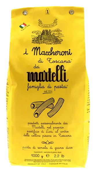 I Maccheroni di Toscana von Martelli Pasta - 1000g Verpackung von Pasta aus Hartweizen aus Italien