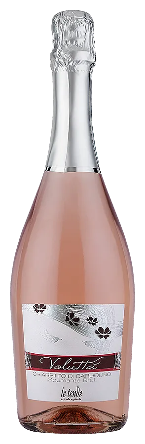 Voluttà - Chiaretto di Bardolino Spumante Brut von Le Tende - Flasche Roséwein Biologisch aus Venetien