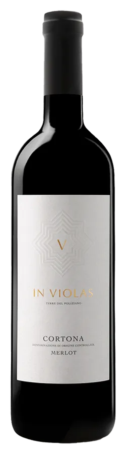 Merlot Cortona in Violas von Poliziano - Flasche Rotwein Biologisch aus der Toskana