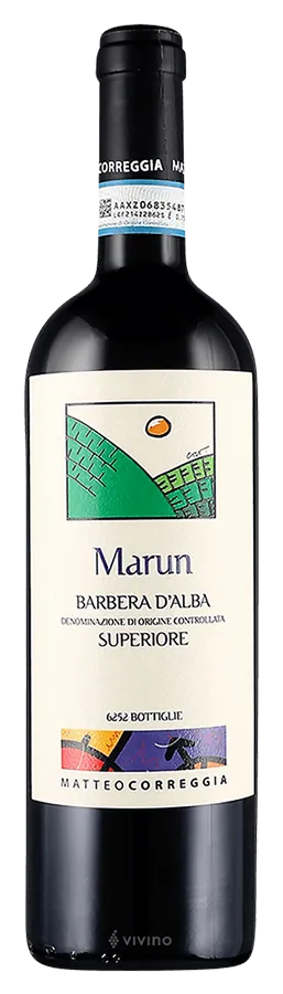 Barbera d'Alba Superiore Marun von Matteo Correggia - Flasche Rotwein Biologisch aus dem Piemont