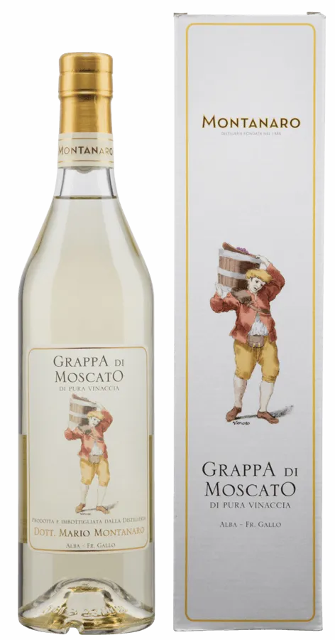 Grappa di Moscato von Mario Montanaro - Flasche Grappa aus dem Piemont